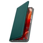Etui pour motorola moto g85 clapet magntique porte - carte vert fonc