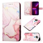 Etui pour nokia 1. 4 portefeuille bicelle motif de marbre cuir pu - couleur rose
