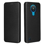 Etui pour nokia 1. 4 protection complte fibre de carbone magntique avec porte - cartes kickstand coque ...