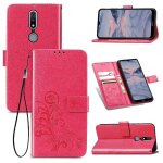 Etui pour nokia 2. 4 etui en cuir sangle courte affaires exquises trfle a quatre feuilles couverture ...