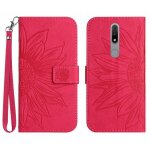 Etui pour nokia 2. 4 sangle courte etui de tlphone portefeuille flip tournesol gaufr avec porte - ...