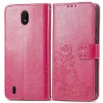 Etui pour nokia c01 plus sangle courte affaires exquises couverture rabotant etui en cuir trfle a quatre ...