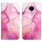Etui pour nokia c30 bicelle motif de marbre portefeuille cuir pu - rose rouge
