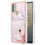 Etui pour nokia c31 fentes pour cartes marbre pare - chocs en tpu souple portefeuille slim - couleur ...