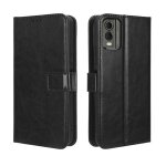 Etui pour nokia c32 4g magn�tique portefeuille titulaire de la carte couverture rabattable - noir