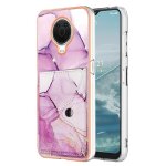 Etui pour nokia g20 / g10 portefeuille slim marbre pare - chocs en tpu souple fentes pour cartes - rose ... Etui pour nokia g20 / g10 portefeuille slim marbre pare - chocs en tpu souple fentes pour cartes - rose ...