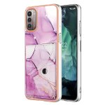 Etui pour nokia g21 / g11 fentes pour cartes pare - chocs en tpu souple portefeuille slim marbre - rose ... Etui pour nokia g21 / g11 fentes pour cartes pare - chocs en tpu souple portefeuille slim marbre - rose ...