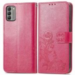 Etui pour nokia g400 etui en cuir affaires exquises sangle courte couverture rabotant trfle a quatre ...