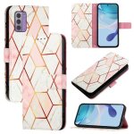 Etui pour nokia g42 cuir pu motif de marbre portefeuille bicelle - couleur or rose Etui pour nokia g42 cuir pu motif de marbre portefeuille bicelle - couleur or rose