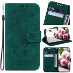 Etui pour nokia g42 flip couverture en cuir pu etui portefeuille fentes pour cartes bicelle fleurs roses ...