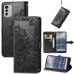 Etui pour nokia g60 etui en cuir couverture rabotant motif exquis antichoc simple entreprise - noir