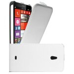 Etui nokia lumia 925 (rabat) - imoxx en cuir - blanc