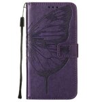 Etui pour nokia x20 / x10 gaufrage papillon magn�tique couverture rabotant cuir premium - violet fonc� ...