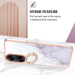 Etui pour oppo a98 anneau rotatif a 360 ° marbre pare - chocs anti - scratch doux protection - blanc Etui pour oppo a98 anneau rotatif a 360 ° marbre pare - chocs anti - scratch doux protection - blanc