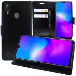 Etui portefeuille pour blackview a60 / a60 pro 6. 09 support video cuir pu - noir Etui portefeuille pour blackview a60 / a60 pro 6. 09 support video cuir pu - noir