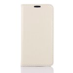 Etui type portefeuille cuir blanc pour galaxy - s6 rabat lat�ral articul� fonction