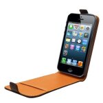 Etui portefeuille cuir noir apple iphone 5