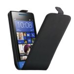 Etui portefeuille cuir noir htc 8s