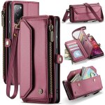Etui portefeuille en cuir rfid pour samsung galaxy s20 fe avec emplacements pour cartes et fermeture ...