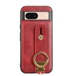 Etui pour google pixel 8a cuir pu premium commodit compatibilit sangle de poignet - rouge