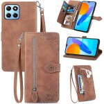 Etui portefeuille honor x8c 4g 6, 7 pouces - coque flip cuir pu antichocs avec support, porte - cartes, ...