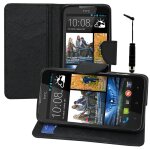 Etui portefeuille pour htc desire 516 dual sim support video cuir pu effet tissu - noir + mini stylet ... Etui portefeuille pour htc desire 516 dual sim support video cuir pu effet tissu - noir + mini stylet ...