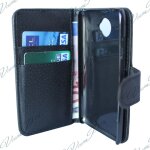 Etui portefeuille pour htc desire 601 zara / dual sim livre housse coque pochette cuir pu - noir
