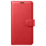 Etui portefeuille pour iphone 5 avec fonction support et languette magn�tique zana� rouge