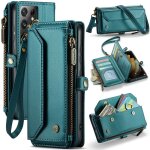 Etui portefeuille rfid en cuir pour samsung galaxy s21 ultra 5g avec emplacements pour cartes et fermeture ...
