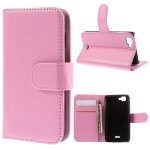 Etui type portefeuille rose pour wiko kite avec rabat lat�ral articul� fonction