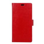 Etui type portefeuille rouge galaxy a6 + rabat lat�ral fonction stand