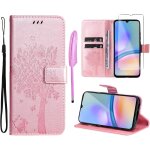 Etui portefeuille samsung galaxy a05s avec verre tremp - coque cuir pu magntique, 2 emplacements cartes ...