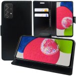 Etui portefeuille pour samsung galaxy a52s 5g 6. 5  support video cuir pu - noir