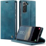 Etui portefeuille ultra - fin pour samsung galaxy s22 ¿ cuir synthtique grain, coque tpu, porte - ...