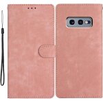 Etui de protection pour samsung galaxy s10e - couleur unie - fermeture magnetique en cuir - fonction ...