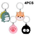 Etui de protection en silicone pour airtags ¿ 4 motifs de dessins anim�s, porte - cl�s, ecologique, ...