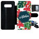 Etui a rabat - aloha tropical fond blanc - compatible avec samsung galaxy note 8. 0 - simili - cuir - ...