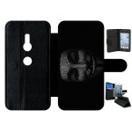 Etui a rabat - anonymous - compatible avec sony xperia xz2 - simili - cuir - bord noir