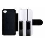 Etui a rabat apple iphone 4 et 4 s touche de piano noir et blanc Etui a rabat apple iphone 4 et 4 s touche de piano noir et blanc