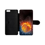 Etui a rabat apple iphone 6 plus ballon de basket eau et feu