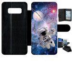 Etui a rabat - astronaute planete 2 - compatible avec samsung galaxy note 8. 0 - simili - cuir - bord ...