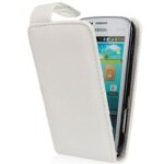Etui � rabat blanc samsung galaxy trend s7560 avec fermeture magn�tique