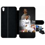 Etui a rabat - christiano ronaldo - compatible avec sony xperia xa - simili - cuir - bord noir