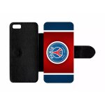 Etui a rabat - club psg paris saint germain bleu blanc rouge - compatible avec apple iphone 5c - simili ...