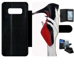 Etui a rabat pour galaxy note 8. 0 - escarpins rouge et noir - simili - cuir - noir