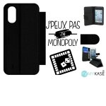 Etui a rabat galaxy a01 - j peux pas j ai monopoly 1 - simili - cuir - noir Etui a rabat galaxy a01 - j peux pas j ai monopoly 1 - simili - cuir - noir