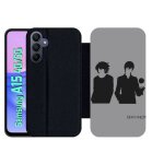 Etui a rabat pour galaxy a15 4g / 5g - death note - simili - cuir - noir