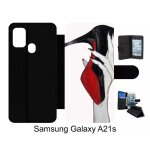 Etui a rabat pour galaxy a21s - escarpins rouge et noir - simili - cuir - noir Etui a rabat pour galaxy a21s - escarpins rouge et noir - simili - cuir - noir