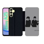 Etui a rabat pour galaxy a25 - death note - simili - cuir - noir