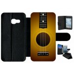 Etui a rabat galaxy a3 (2017) - guitare - simili - cuir - noir